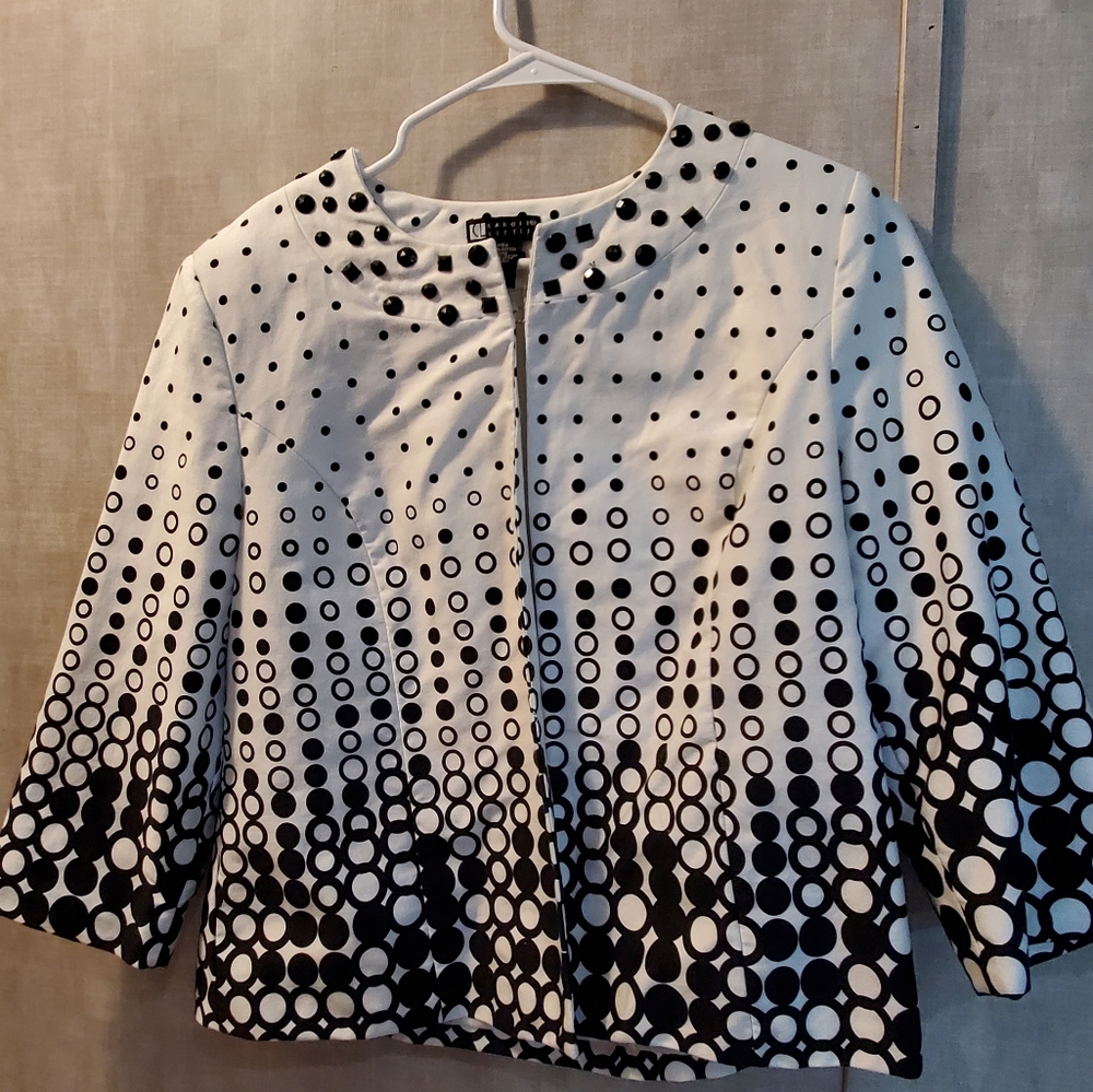 Black and white womens jacket. Large
